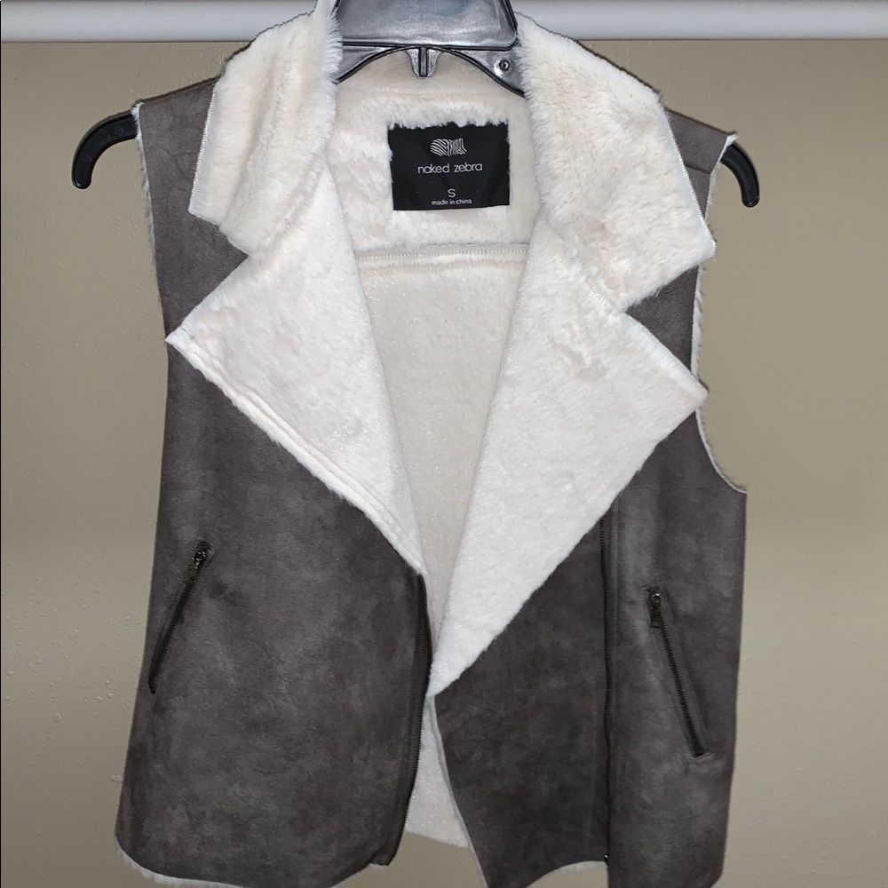 Naked Zebra Grey And White Vest
